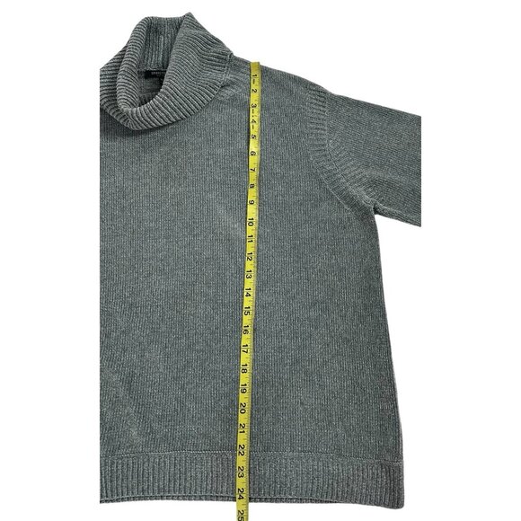 Lafayette 148 Women’s 100% Silk Sweater Turtleneck Gray Size XL Soft Winter - Picture 8 of 9